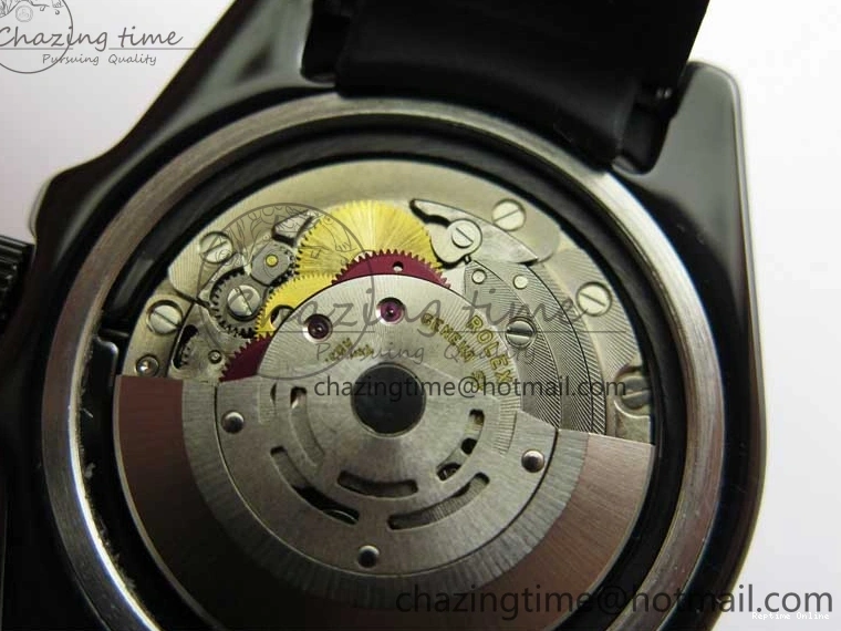 0109 Submariner 40mm Black Ceramic 5GF Best Edition Cream Dial on Black Rubber Strap SA Neat 2470